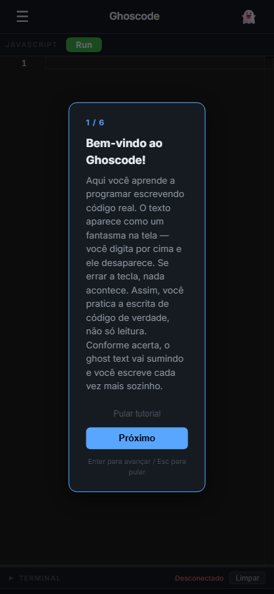 Editor mobile com teclado de símbolos